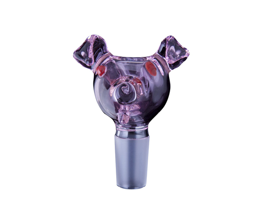 pink pig glass bowl